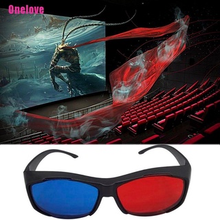 [Onelove] gafas 3D azul rojo marco negro para anaglifo Dimensional película de TV juego de DVD