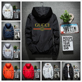 GUCCI Spring Autumn Jacket Men Coat Windbreaker Outwear Unisex Slim Fit Hooded Jackets Plus Size S-7XL