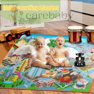 Niños niños bebé gateando manta alfombra alfombra ciudad vida tráfico carretera juego M (1)