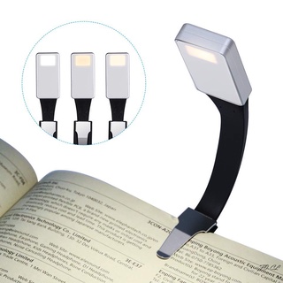 mini usb led lámpara de lectura clip de libro 3 colores brillo 360 grados led lámparas para libro luz de lectura