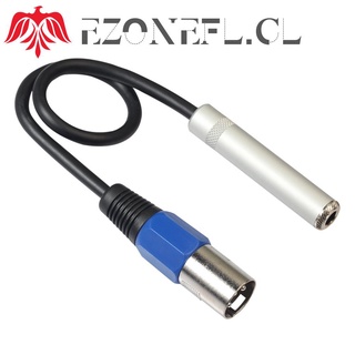 ezonefl 0.3m xlr 3pin macho a 6.35 mm hembra estéreo jack cable de audio adaptador de alambre