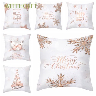 WITTHOEFT 18x18in Christmas Pillow Covers Soft Cushion Covers Pillow Case Pink Multi-style Couch Home Merry Christmas Decorative Christmas Decoration