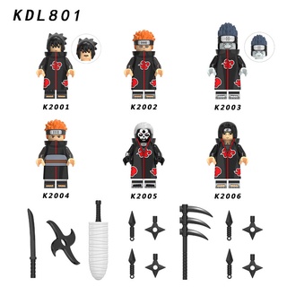30 unids/set naruto comic mini figuras akatsuki lego juguetes ladrillos bloques kf6078 sasuke kakashi itachi (2)
