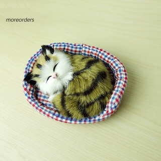 Juguete/alfombra De peluche simulación De sonido/Gato durmiendo con nido Para niños/regalo (4)