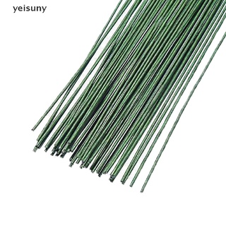 [yei] 12pcs verde cinta floral alambre de hierro artificial flor tallo tallo diy decoración 60 cm 586cl