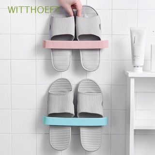 witthoeft zapatillas autoadhesivas percha de la familia caja de almacenamiento organizador de zapatos toalla ahorro de espacio colgante montado en la pared estante soportes zapatero/multicolor