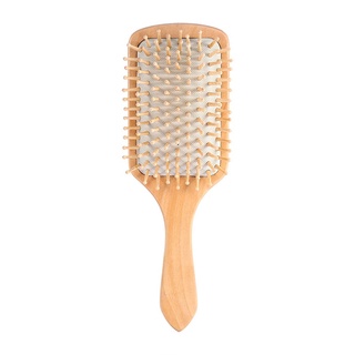 Natural antiestático de madera cepillo de pelo masaje cuidado del cuero cabelludo salud N3T7 (5)
