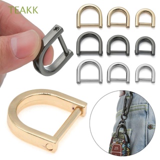 TEAKK Metal D Ring Buckle Bag Strap Accessories Leather Craft Clasp Detachable DIY Belt Handle Shoulder Webbing Buckle Open Screw/Multicolor