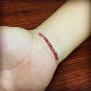 [jianrogn] calcomanías de tatuaje temporal en forma de cicatriz diseño de moda tatuaje corporal impermeable [cl]