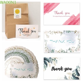 HEEBII 30PCS Gift For Supporting My Small Business Unique Designs Greenery Leaves Thank You Cards Thanks Labels Pink Watercolor 2.1x3.5 Inch Package Insert Greeting Appreciation Cardstock (1)