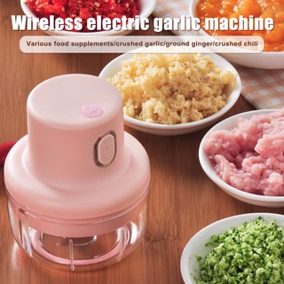 inalámbrico mini eléctrico ajo alimentos picador de jengibre vegetales trituradora cortador de alimentos licuadora procesador (1)