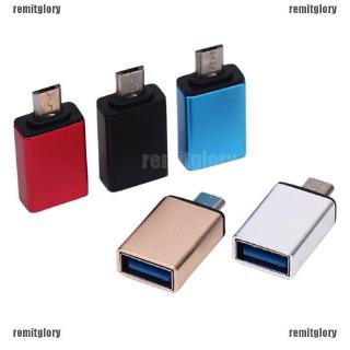 [REM] Cable convertidor Micro USB B macho A USB 2.0 A hembra OTG