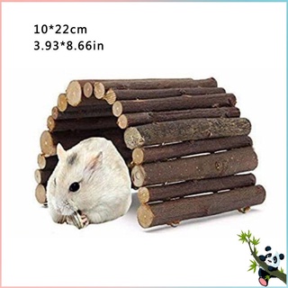 Puente de madera juguetes para rata hámster ocultar casa ocultar en la cueva ocultar valla escalada escalera mascota valla de madera juguete (5)