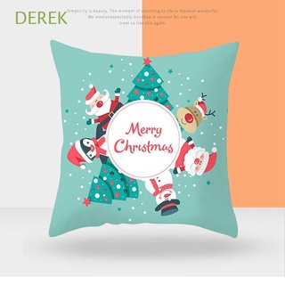 DEREK Cartoon Christmas Ornaments Elk christmas pillow cases Cushion Cover Santa Claus Ornaments Gifts Pillowcase Christmas Decor Xmas Christmas Decorations