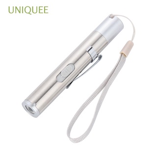 UNIQUEE Multifunction Flashlight Mini Pet Toy Laser Pointer Portable Ultraviolet Rays Counterfeit Detector Rechargeable Funny Cat Stick