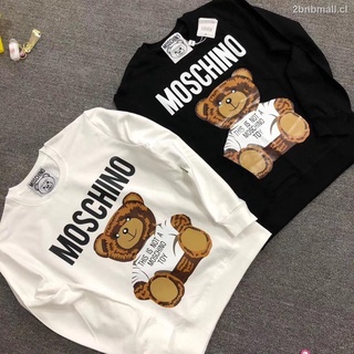 ! Moschino 100% Cotton New MSO Bear Loose Round Neck Sweater Unisex Longsleeved (1)