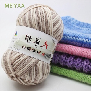 MEIYAA Hight Quality Milk Cotton Sweater Crochet Knitting Wool Yarn DIY Knitting Rainbow Color Scarf Soft Baby Yarn Hand-woven