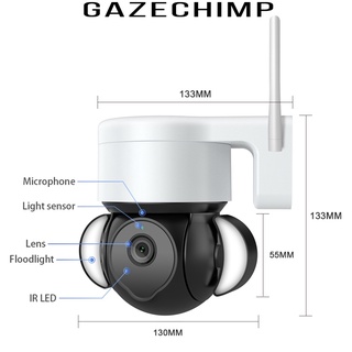 [GAZECHIMP] Cámara WiFi 2MP Cloud IP cámara de seguridad inalámbrica visión nocturna Plug-AU (5)