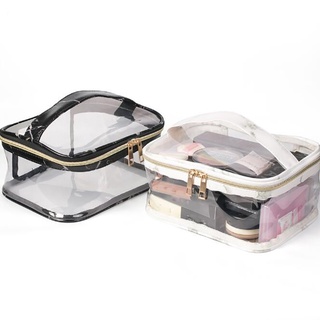 bolsa de cosméticos de viaje transparente estuche de maquillaje con cremallera transparente bolsa de maquillaje funcional organizador bolsa de almacenamiento toiletry