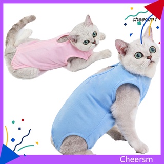 cheersm gatito esterilización chaleco gato ropa anti-lamer destete mameluco suministros para mascotas (1)