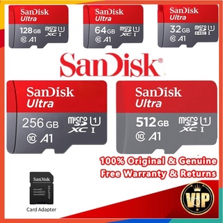 Tarjeta De memoria Sandisk SD A1 De 32GB 64GB 128GB 256GB tarjeta De memoria Micro SD XC/SDHC