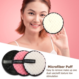 inlove cosmético puff set de microfibra de tela removedor de almohadillas reutilizable limpieza cuidado de la cara (6)