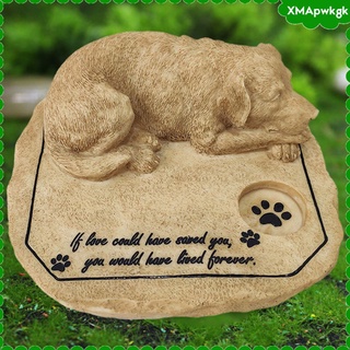 resina perro memorial piedra al aire libre tumba marcador césped lápida regalo