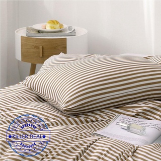 Antártida Simple rayas cepillado de cuatro piezas ropa de cama individual de tres piezas edredón dormitorio cubierta B8J9