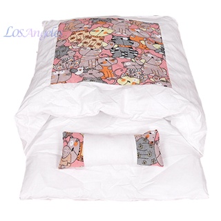 Zm/cama de gato extraíble caliente gatito casa perros saco de dormir perrera (rosa S)