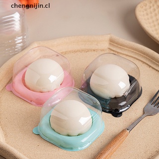 yang 50pcs redondo plástico caja de embalaje de huevo yema puff contenedor transparente mooncake.
