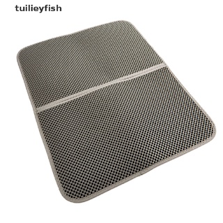 tuilieyfish - alfombrilla de arena para gatos de doble capa para mascotas, alfombra eva, antisalpicaduras, 55 x 70 cm cl