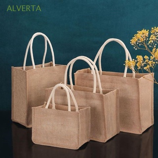 ALVERTA Vacation Grocery Bag Unisex Tote Bag Shopping Bag Beach Picnic Reusable DIY Eco Friendly Large Capacity Handbag