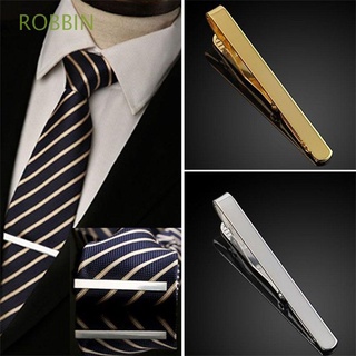ROBBIN Trendy Metal Tie Clip Pin Hot Sale Suit Clip Necktie Clasp Stainless Steel Fashion Silver Gold Toned New Arrival Practical Simple for Men Gift/Multicolor