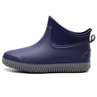 [botas de hombre] yts hombres tubo corto antideslizante impermeable zapatos botas de lluvia zapatos de moda zapatos de pesca (7)