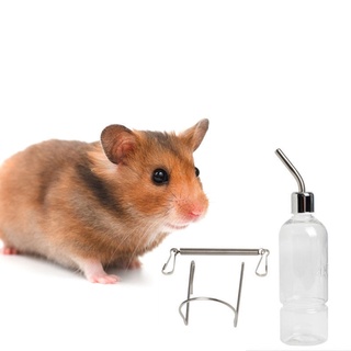 Jncm 350ml mascota rata agua potable botella hámster conejo dispensador de agua cilíndrico alimentador