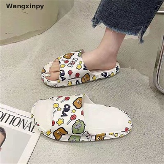 [wangxinpy] chanclas de mujer cabeza redonda cómodo dedo del pie abierto sandalias de goma plana casual zapatos venta caliente