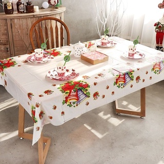 mantel desechable de santa claus de pvc/colorido impermeable árbol de navidad cubierta de mesa/casa fiesta cena rectangular vajilla tela decoración de navidad