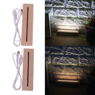 San* resina pantalla de madera iluminada Base soporte rectángulo LED pantalla de cristal de cristal luz de noche Base DIY resina luz de noche (8)