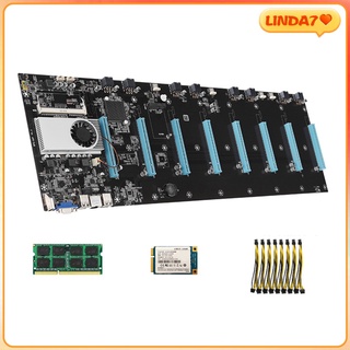 [LINDA7] Btc-s37 gráficos placa base CPU Set 8 PCIE 16X DDR3 minero con 8 g de RAM