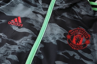 21/22 Manchester United - abrigo rompevientos, color negro (5)