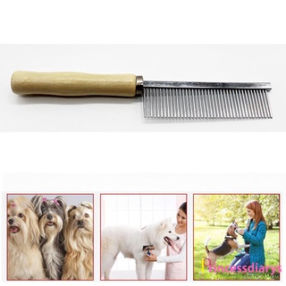 (PrincessDiarys) Cepillo de limpieza para mascotas, perro, gato, pelo, Trimmer, rastrillo, acero