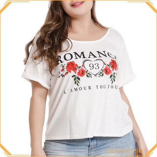 Women's Letters Print Casual Loose Fit Short Sleeve Tunic T-Shirt Blouse Tops