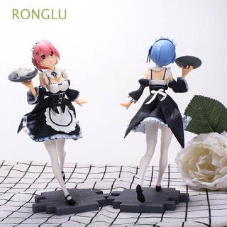 Ronglu muñeca modelo juguetes chica figura Anime figura re:vida en un mundo diferente de Zero Ram Rem figura/Multicolor
