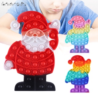Push Pops Bubble Toys Santa Claus alivio del estrés juguetes especiales ejercicio mente juguetes para niños juego de fiesta