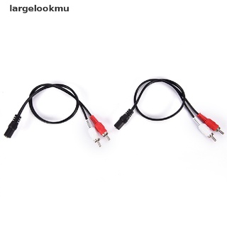 * largelookmu* 2-rca macho enchufe a 3,5 mm hembra aux audio auriculares jack convertidor cable adaptador venta caliente (1)