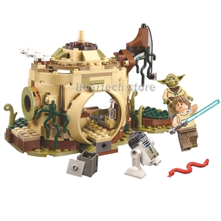 10904 Lego Star Wars Series Yoda's Hut Luke Skywalker R2-D2 Bloque De Construcción 241pcs Ladrillos Juguetes Navidad Regalos De Cumpleaños (1)
