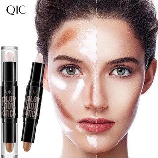 maquillaje qic corrector de doble punta en tres dimensiones de contorno y brillo facial resaltador corrector de color lápiz de contorno
