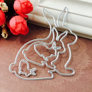 Sl Bunny conejo troquelado DIY Scrapbooking tarjeta de papel álbum en relieve plantilla decoración (4)