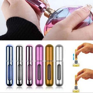 Mcc_Mini atomizador de Perfume recargable portátil de viaje vacío botella de Spray Metal 5ml