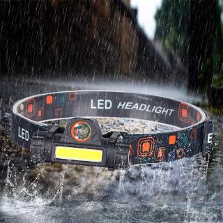 USB rechargeable LED outdoor waterproof camping headlight